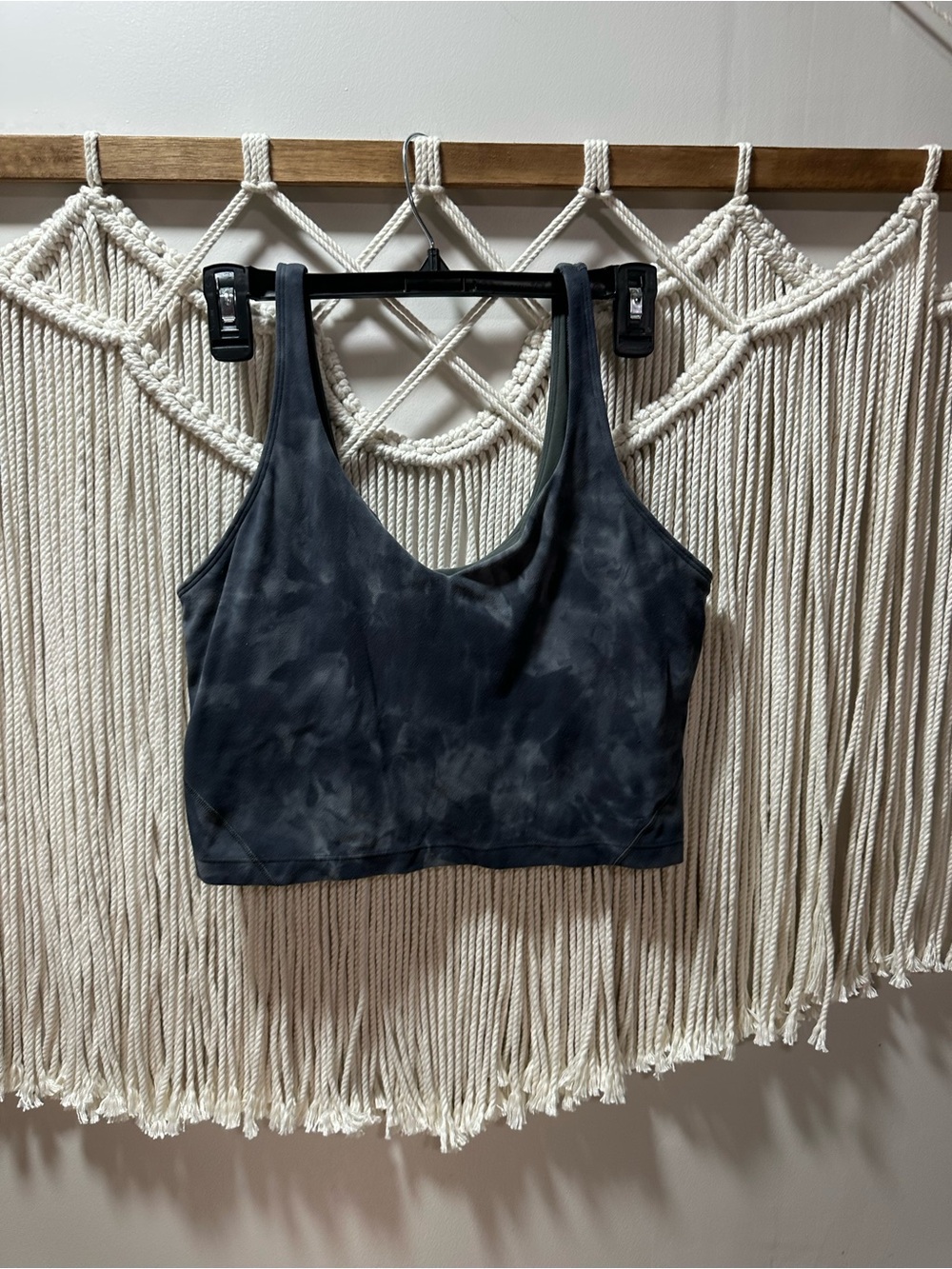 lululemon athletica Black Tie-Dye Scoop Sports Bra